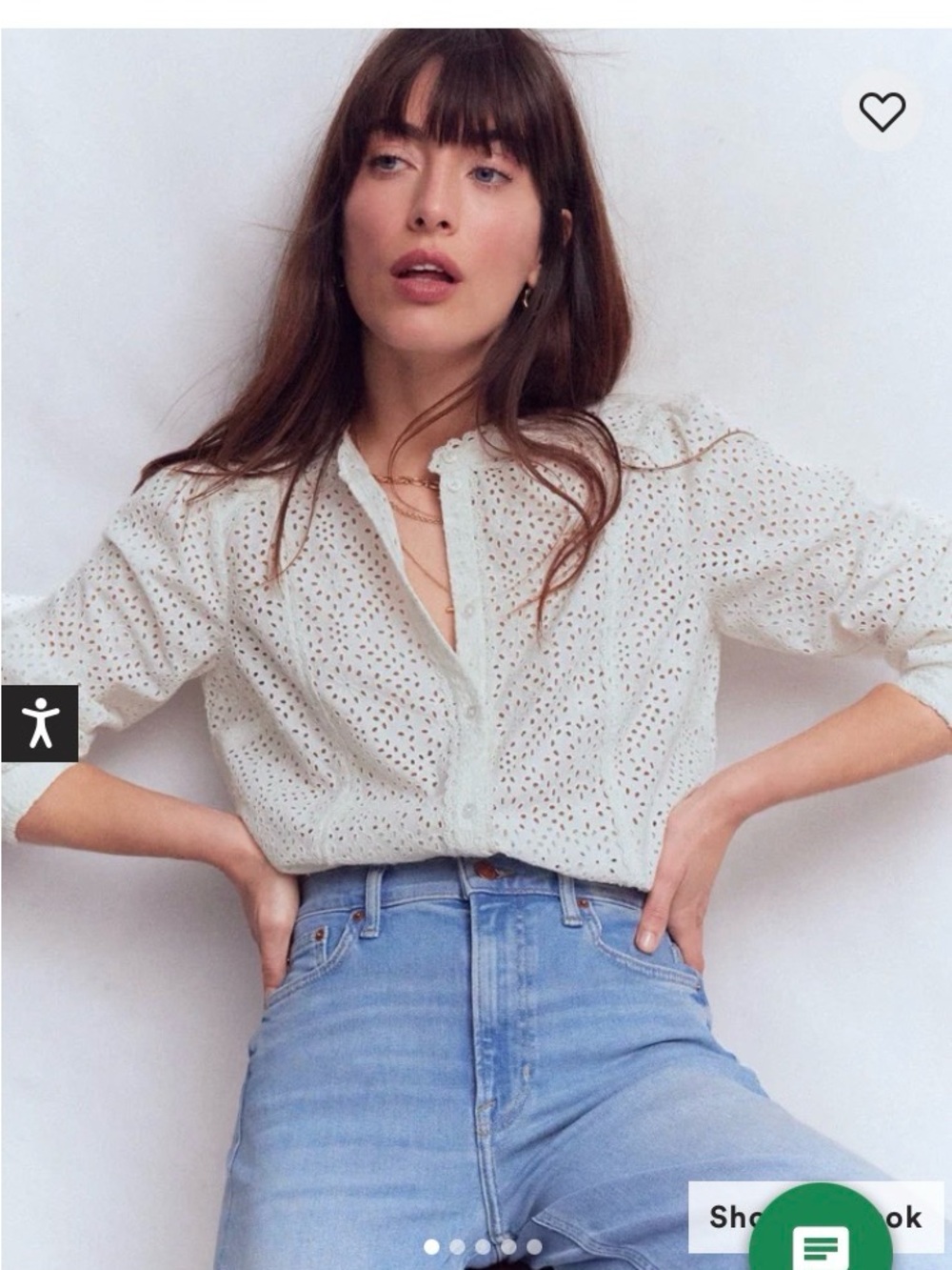 Boden Rhea Trim Insert Broderie Top